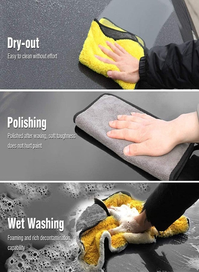 Riviox Car Accessices Cleaning 800 GSM Microfiber Towel for Car Cleaning and Detailing - Dual Sided, Extra Thick Plush Microfiber Cloth - Image 2